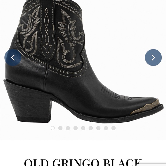 Old Gringo Black Embroidered Ankle Boots